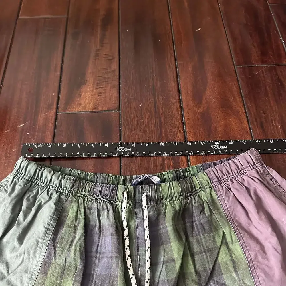 Vintage 90s Bowen & Wright Casual Wear Men's XL Colorblock Plaid Swim Trunks